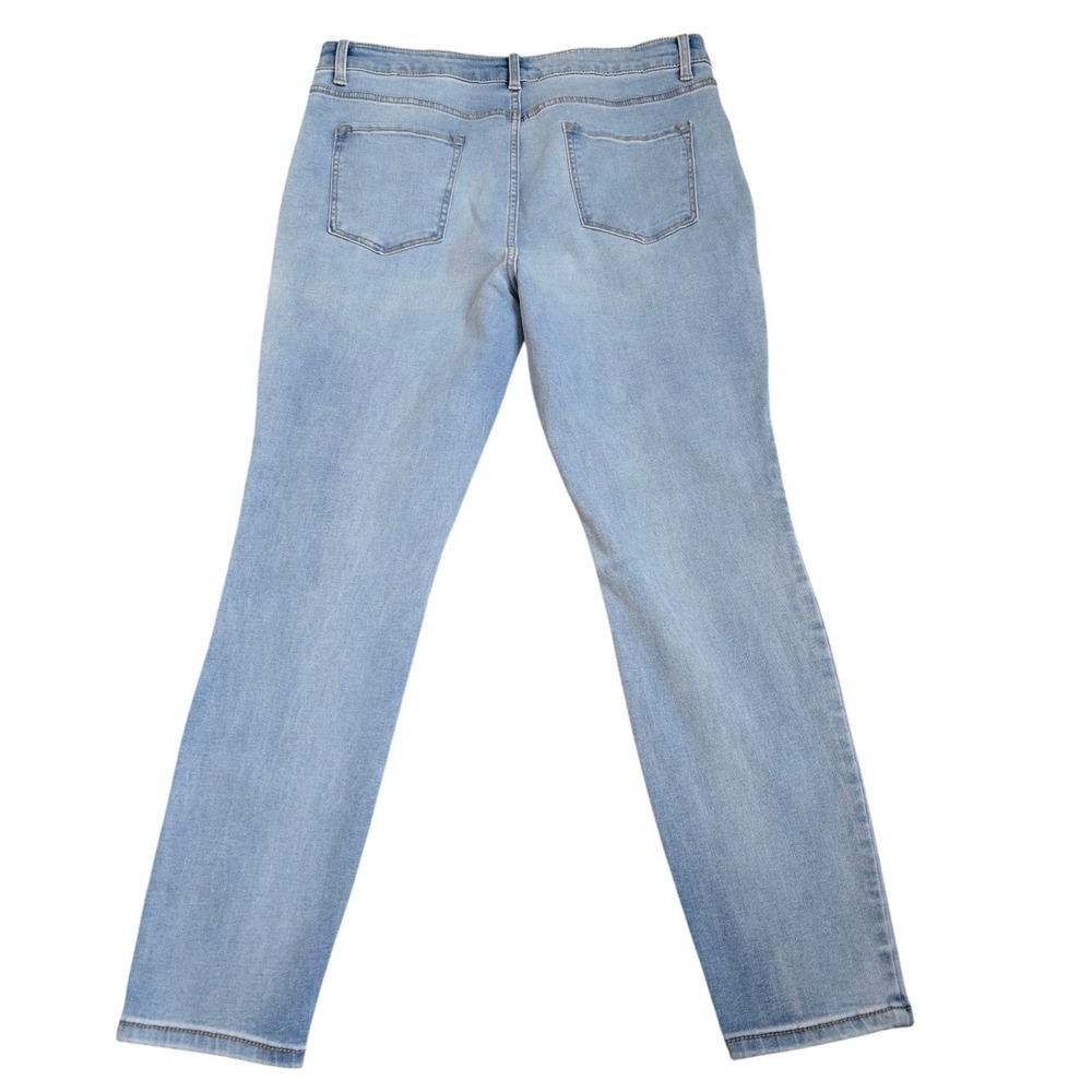 Time and Tru Womens High Rise Skinny Jeans Light Wash Stretch Denim 16 Short - Picture 3 of 7